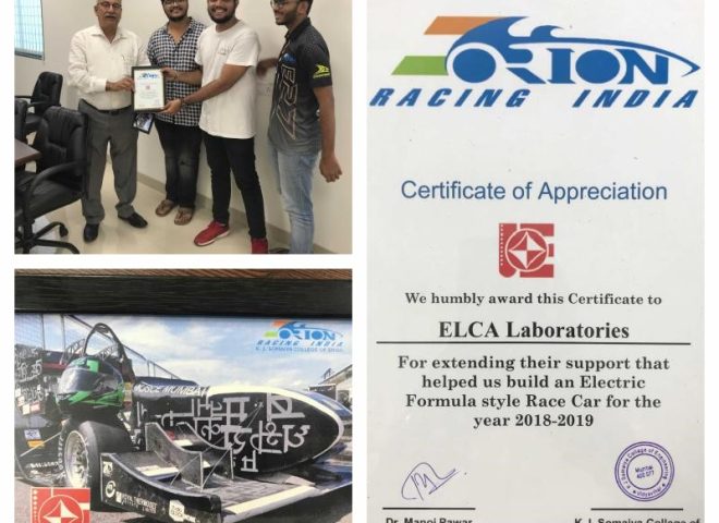 Orion racing India visit material testing lab